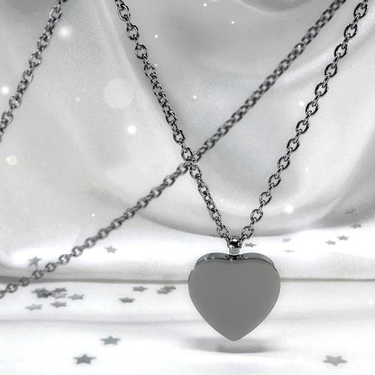 PERSONALIZED HEART URN NECKLACE FOR PET ASHES