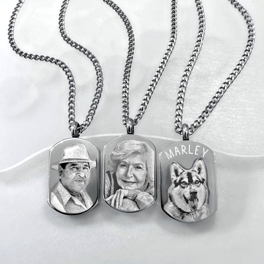 YOUR PHOTO DOG TAG URN NECKLACE