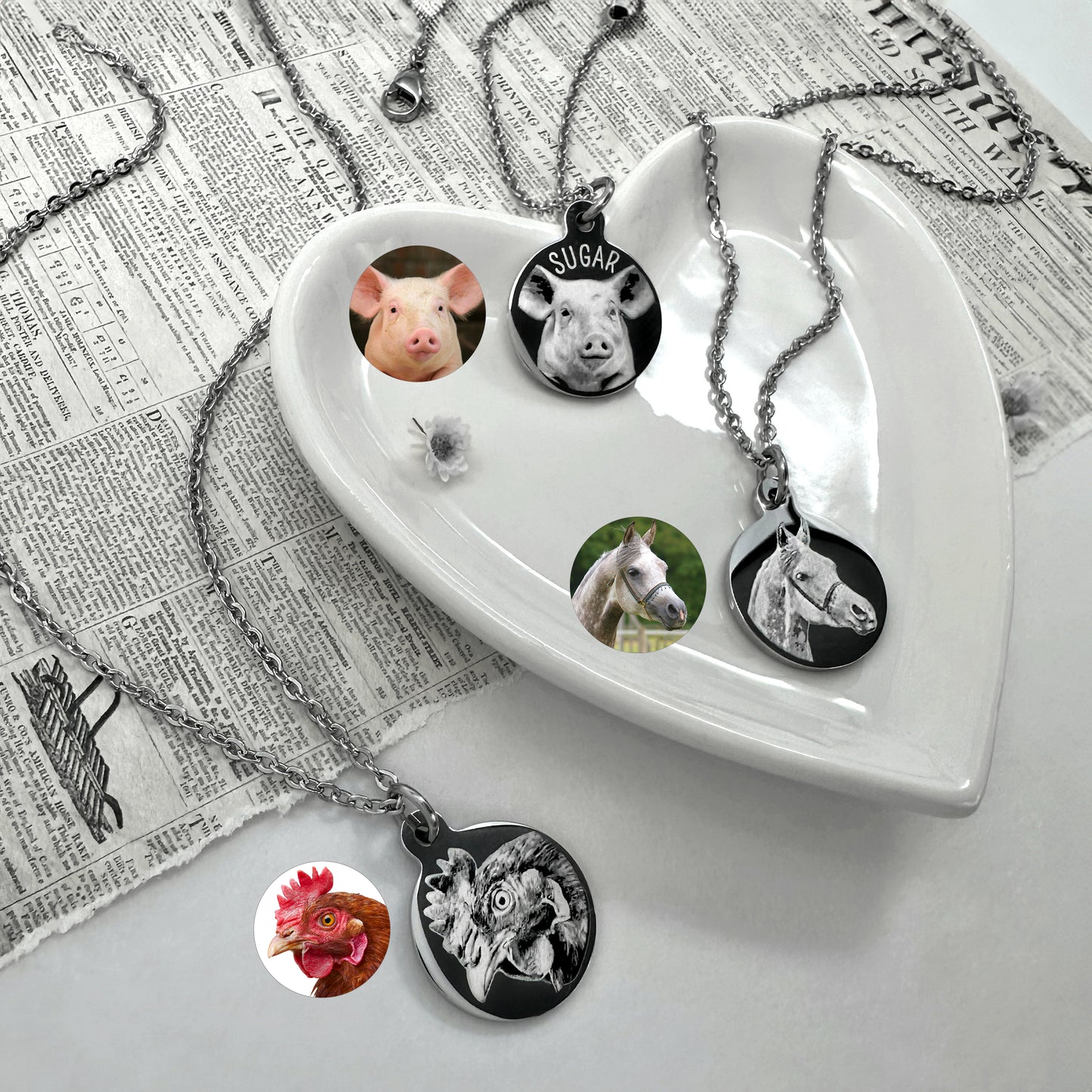 PERSONALIZED ACTUAL GUINEA PIG PHOTO JEWELRY