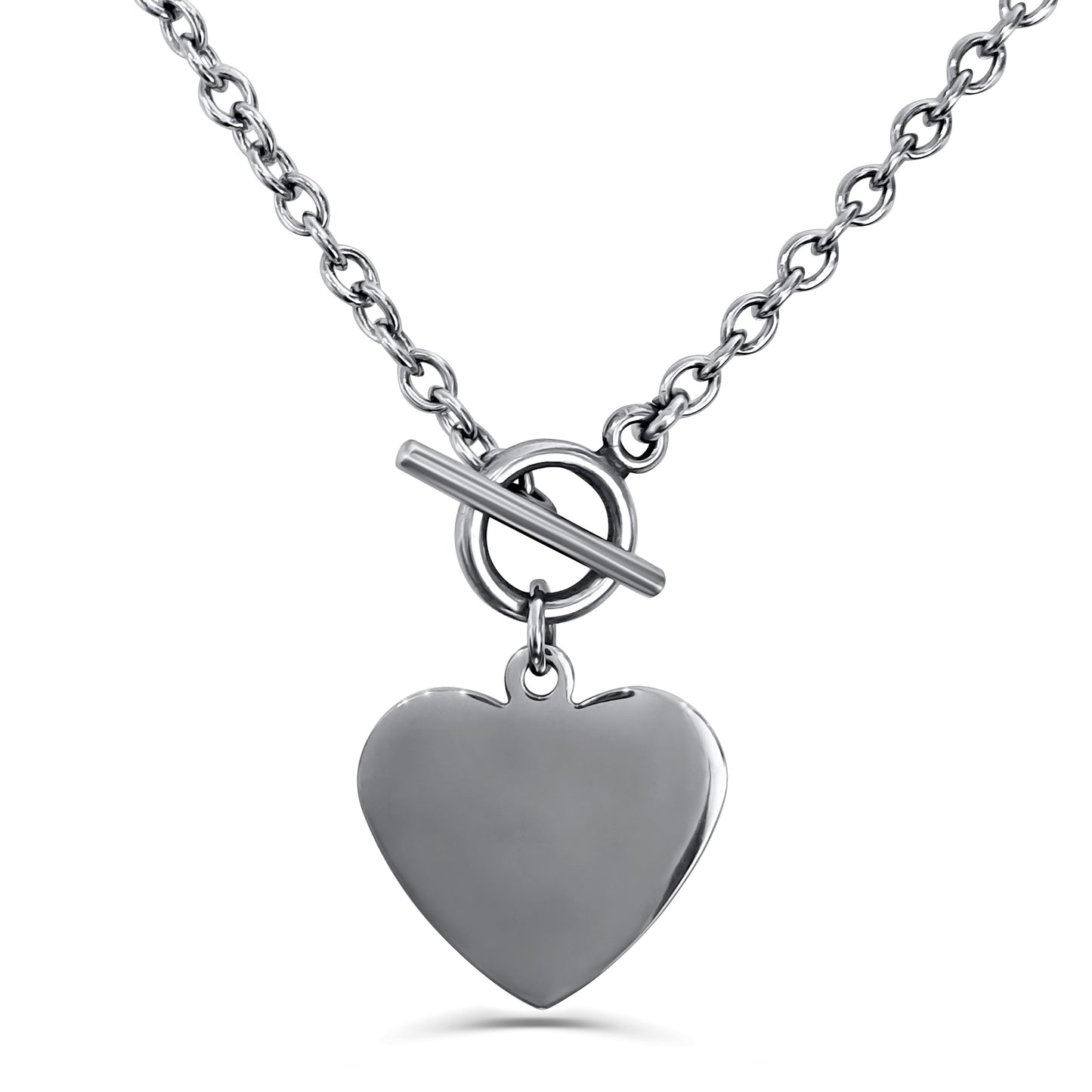 ACTUAL FINGERPRINT PHOTO TOGGLE HEART NECKLACE