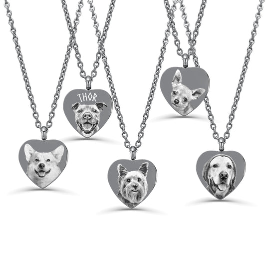 DOG MEMORIAL CREMATION URN NECKLACE