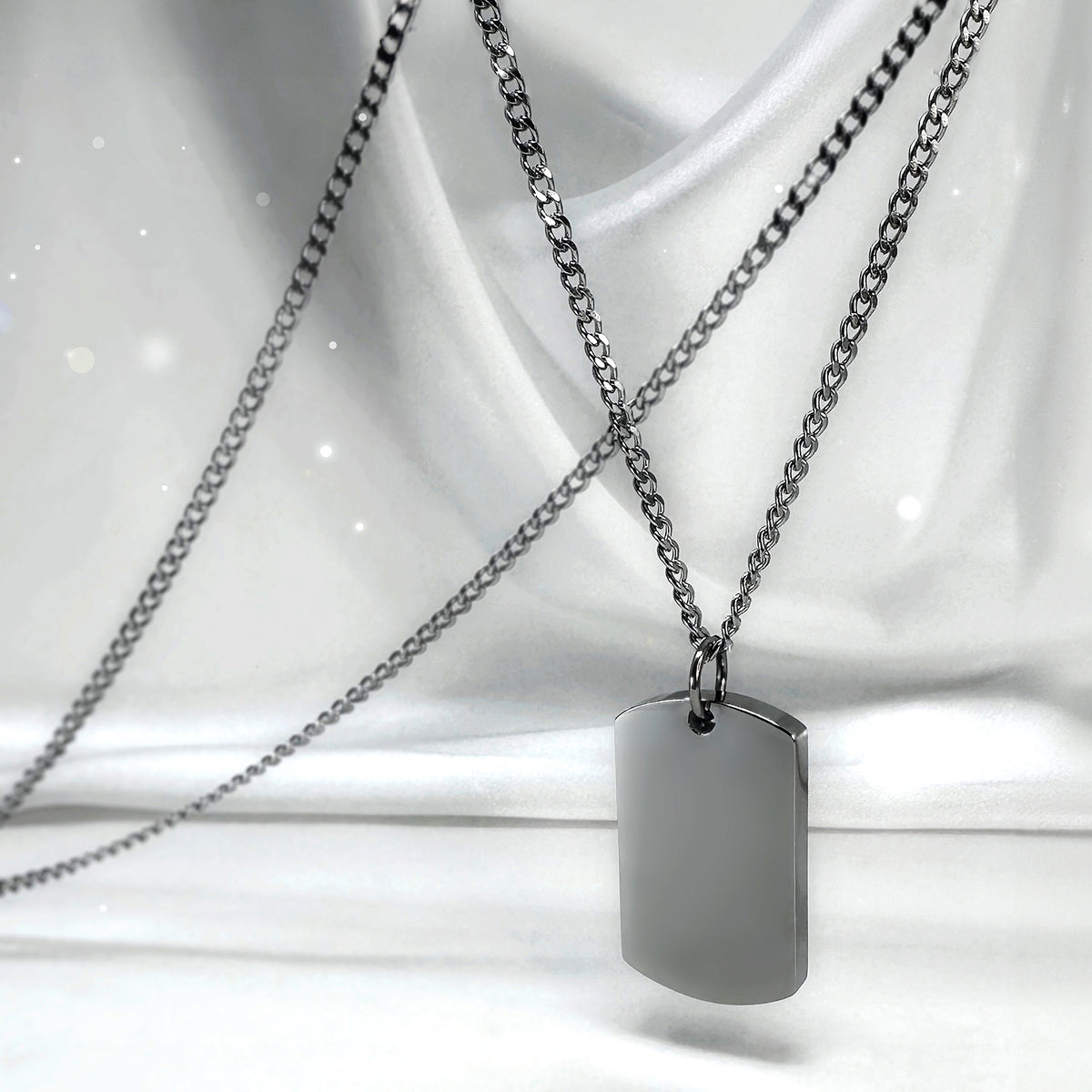 Personalized dog tag urn necklace video showing custom photo and fingerprint engraving with front and back design details